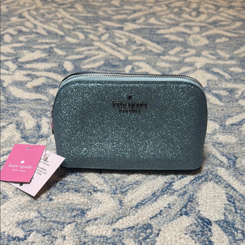 Kate Spade Glittery Blue Pouch